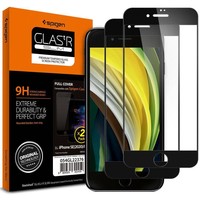 Tempered Glass Spigen Glass fc 2-pack iPhone SE 2022 2020 7 8 Black Black