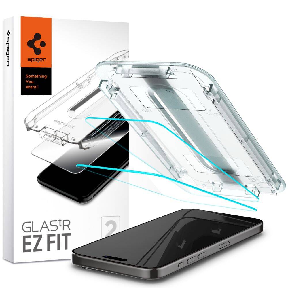 Verre trempé Spigen Glas.tr ez Fit 2-pack iPhone 15 Pro Max